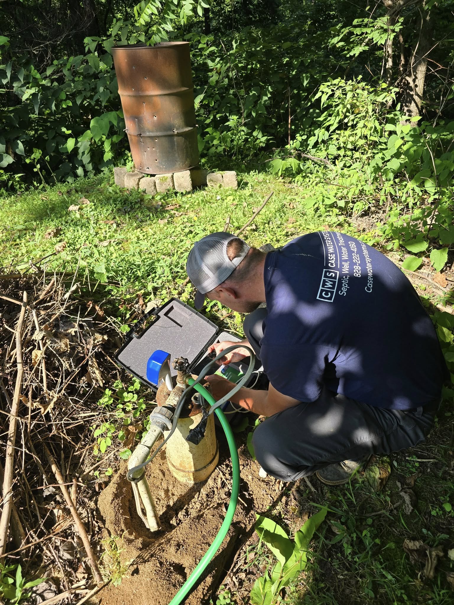 Private well inspection by Case Water Systems