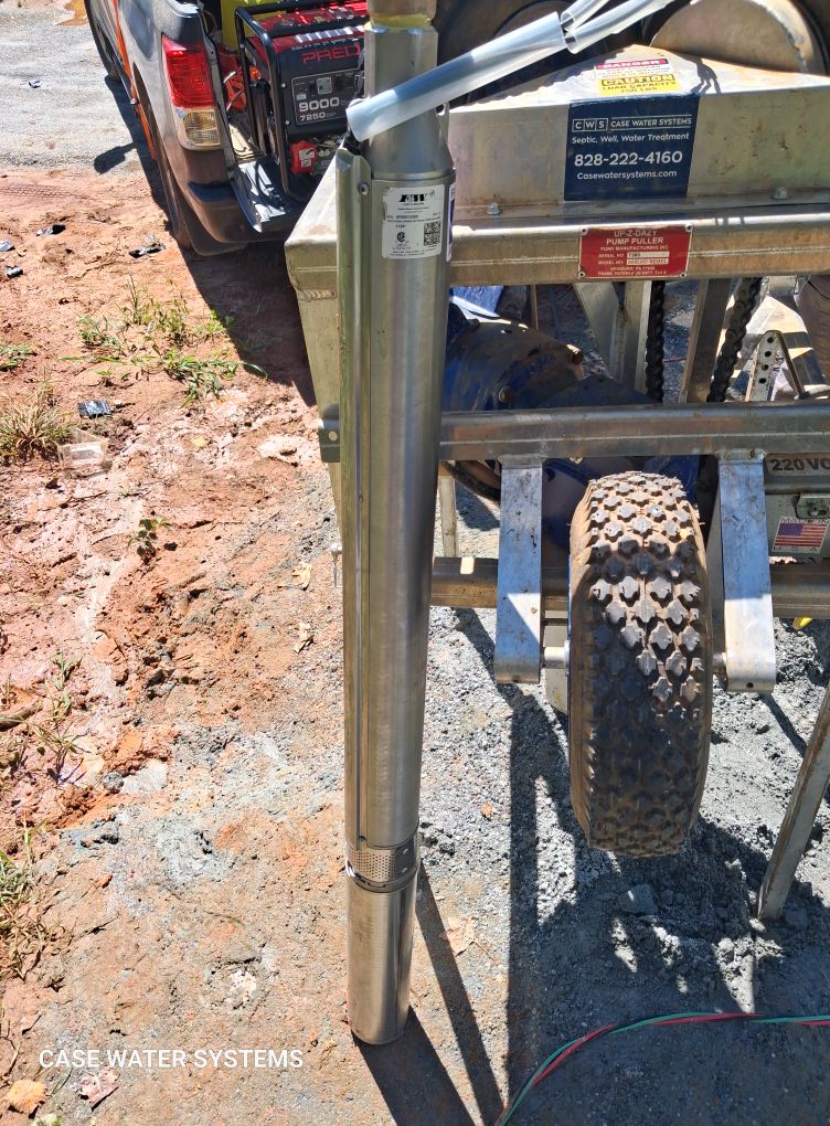Well pump replacement project in Western North Carolina