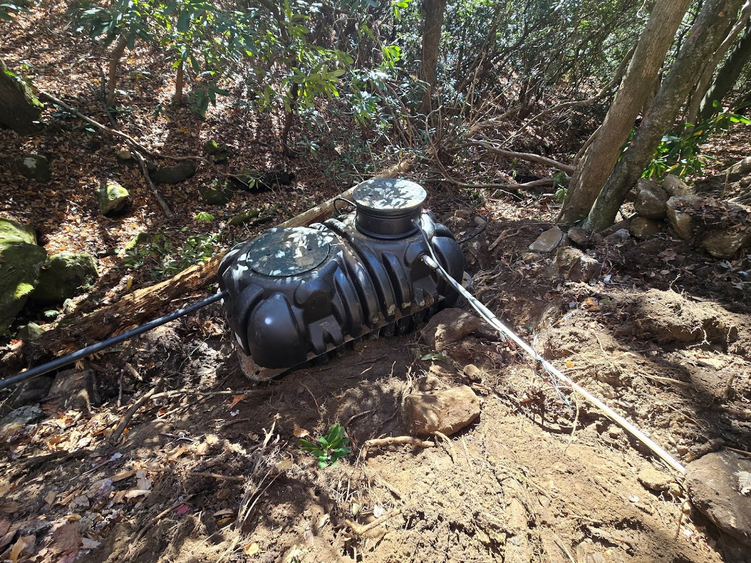 Spring water storage tank at a Case Water Systems project