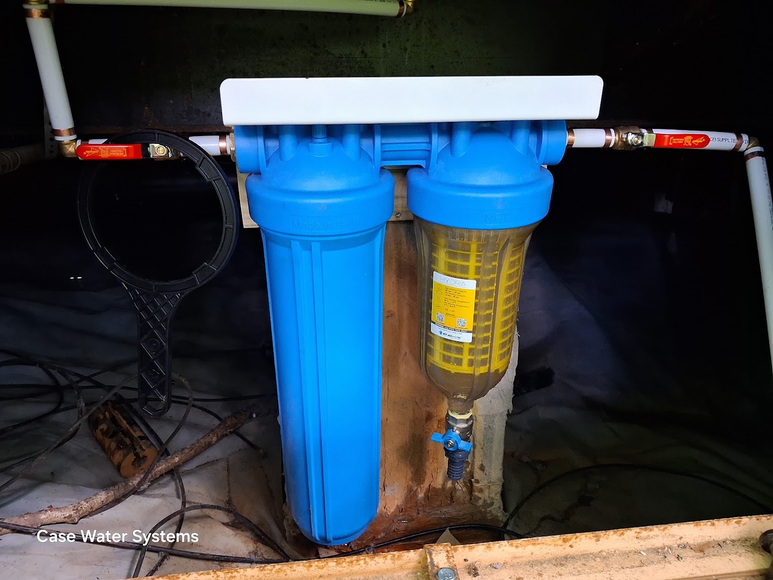 Dual whole-house water filtration equipment in Asheville